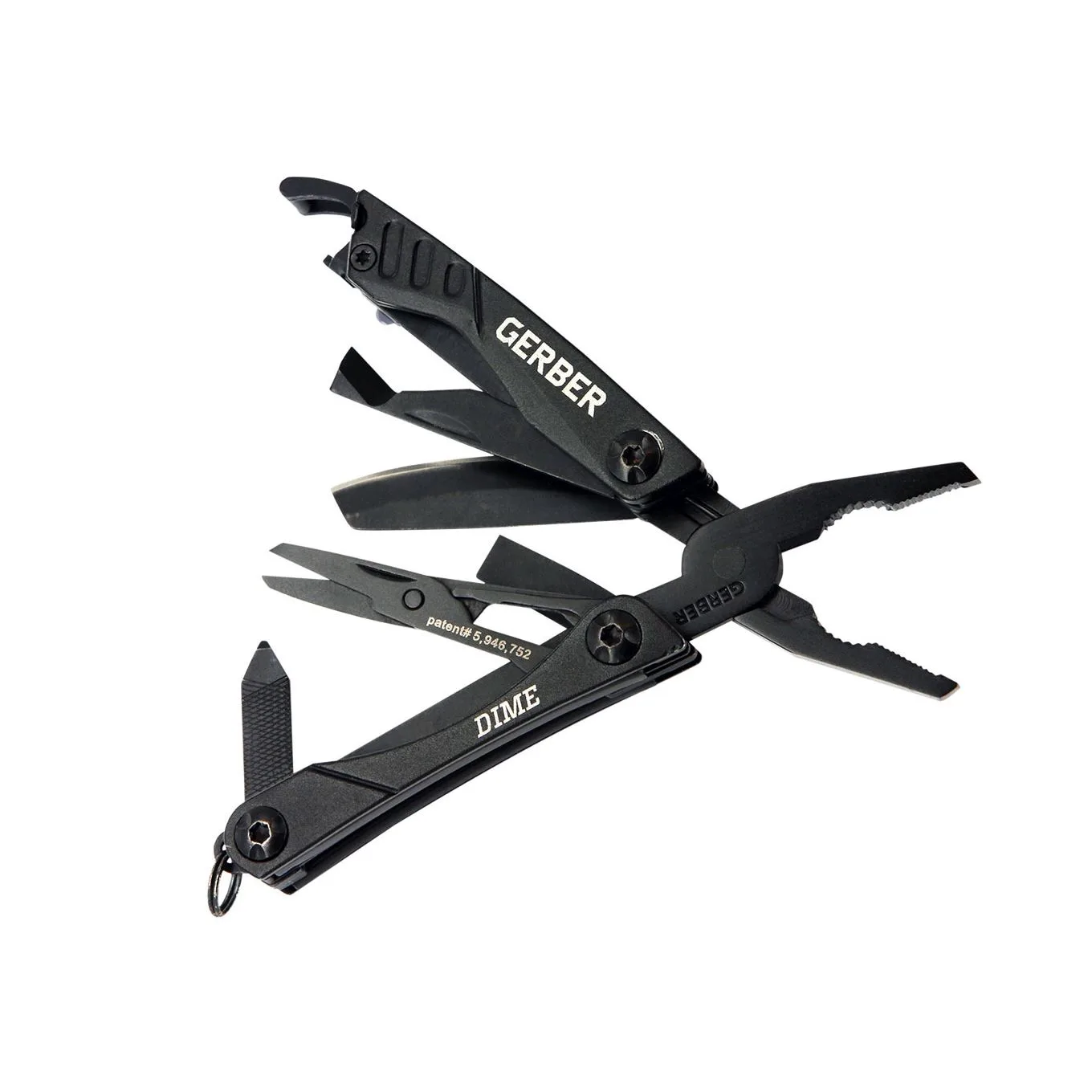 Gerber Dime multi-tool in black, closed
