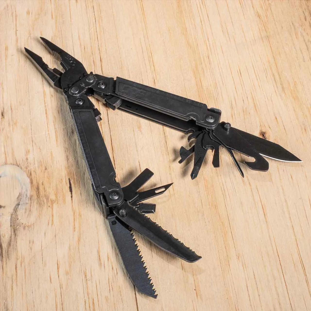 SOG PowerAccess Assist multi-tool, black finish, open