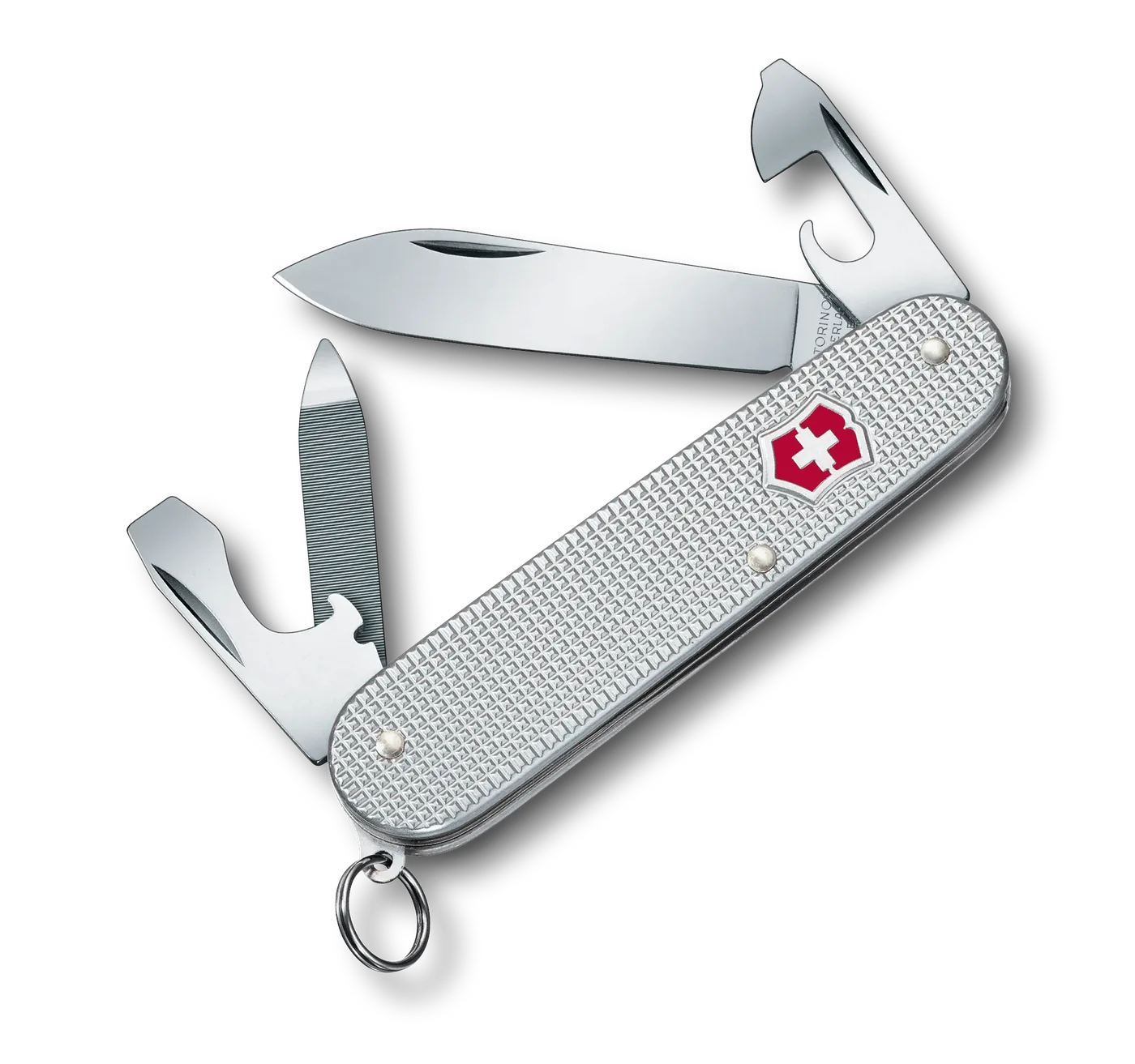 Victorinox Cadet Alox, closed, silver scales