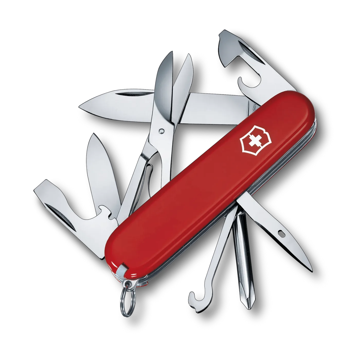 Victorinox Super Tinker, closed, red scales