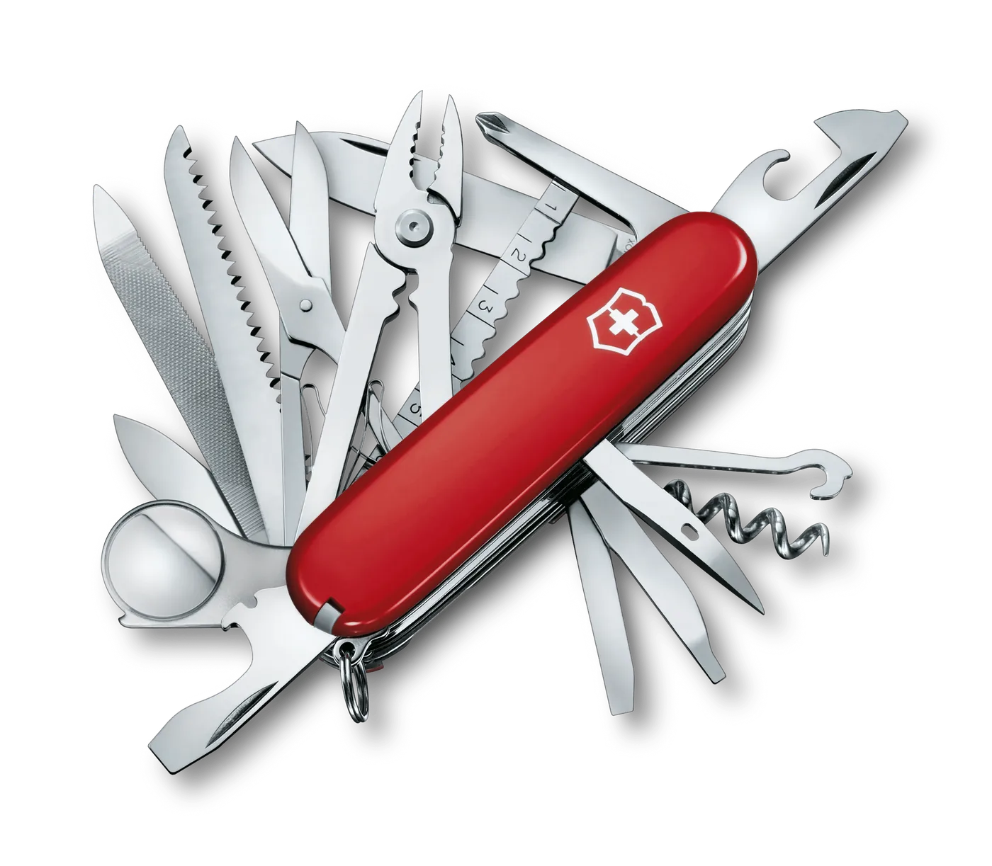 Victorinox Swiss Champ, closed, red scales